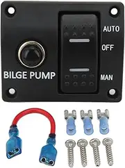 Nutriess Bilge Pump Rocker Switch Panel 12V 24V Built In 15A Circuit Breaker Yacht Accessory Enhanced Control System