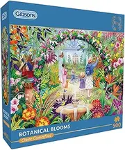 Gibsons Botanical Blooms 500 Piece Jigsaw Puzzle Beautiful Nature Plants Flowers Botanical Paradise Sustainable Jigsaw Puzzle for Adults Teens Premium 100% Recycled Board Great Gift | Gibsons Games