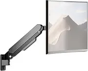 Monitor Arm Gas Single Monitor Wall Mount for Max 32 Inch, 4.4-19.8lbs Screens, Fully Adjustable Gas Spring Monitor Arm Wall Mounted Monitor Holder with VESA 75/100mm Monitor Desk Mount