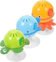 Ocean Series Set 3pcs Suction Cup Noise Maker ABS Material Boys and Girls' Feeding Helper