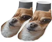 [QMNVBDS] A Brown Chihuahua Socks Ankle Length Socks Casual Short Socks for Women Men Low Cut Sports Socks Running Socks No Show Socks Ankle Socks Athletic Socks Workout Socks, Style, One Size, Style