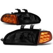 For 1992-1995 Honda Civic LED Turn Signal Smoked Housing Headlight Corner Lamps (for: Honda)