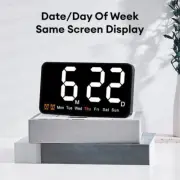 Digital LED Alarm Clock Large Display USB Snooze Temperature Desk/Wall Mounted