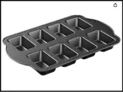 1 Pack Non-Stick Mini Loaf Pan Carbon Steel Baking Bread Pan 8-Cavity