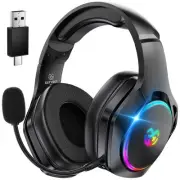 Wireless Gaming Headsets for Ps5 Ps4 PC, 40H+ Hrs & 7.1 Surround Sound with N...