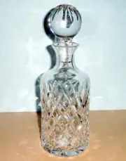 Lenox Irish Spring MacKenna Crystal Decanter Made in Ireland DiamondCut 24oz New