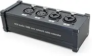 Suesacy Network Signal Extender Light Conversion Digital Network Cable to Analog Signal Distribution Transmission Box(C)