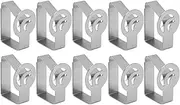 10Pcs Stainless Steel Tablecloth Clips, Silver Leaf Style, Portable Table Cloth Holders for Family Party Cafe, Easy to Install and Remove
