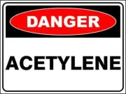 Acetylene Danger Sign - Corflute Diamond Grade Reflective