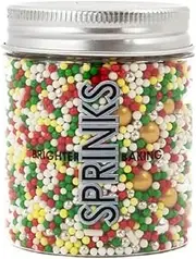Sprinks It's Holiday Sprinkles | 75g | For All Occasions Edible Decorations | Vibrant Baking Toppings for Cakes Cupcakes Cookies and Desserts | Festive Candy Sweet Sprinkle Mix