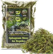 Sukh Sphagnum Moss for Reptiles - 3oz Terrarium Moss for Reptiles Peat Moss for Reptiles Orchid Plants Reptile Habitat Bedding Moss for Snakes Turtle Frog Gecko and Other Reptiles Substrate