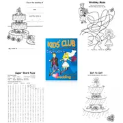 Wedding Colouring Activity Book For Children Kids Pack Favours Gifts