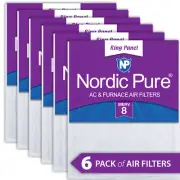Nordic Pure 14x24x 1/2 Half Inch Ring Panel MERV 8 Furnace Air Filters 6 Pack