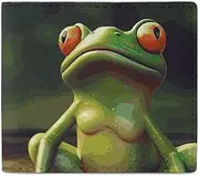 [FZQVSGW] Sweet Candy Wallet, Leather Bifold Wallet, Slim And Stylish PU Card Holder, Small Coin Purse, Funny Green Frogs, One size
