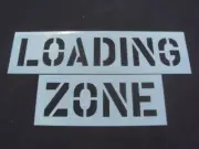12" LOADING ZONE Parking Lot Stencil, 1/16" LDPE, (063"), Easy to Read BIG Edges