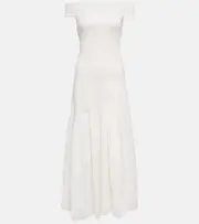 [Gabriela Hearst] Gabriela Hearst Veloso linen and silk maxi dress AU 14 white