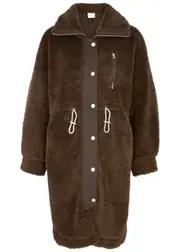 Varley Jones Faux fur Coat, Long Coats, Dark Brown, Large - L (UK14 / L) L (UK14 / L)