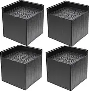 AUTSUPPL Unique Square Furniture Risers 4pcs Bed Lifts Rubber Pad for Noise Reduction Floor Protection
