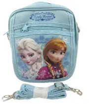 Disney Frozen Blue Elsa Wallet Camera Bag Purse with Shoulder Strap