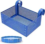 Poolside Storage Basket Waterproof Swimming Pool Toy Basket Heavy Resistance Pool Basket Foldable Hanging Poolside Organizer Large Capacity Reusable Pool Storage Basket for Pool Toys Towels Beverages