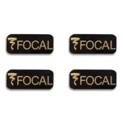 Focal Speaker Logo Badge Custom Made Gold Aluminum 37mm(1.45")X16mm(0.63")