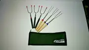 Set of 6 Expandable Campfire Roasting BBQ Sticks Marshmallow Hot Dog Smores