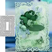 5pcs Lace Flower Frame Metal Die CutsRectangular Lace Leaf Edge Cutting Dies ...