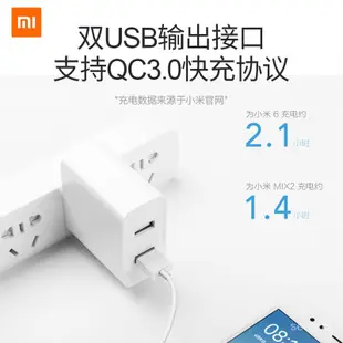 小米USB充電器36W快充版（2口）30W安全保護原裝正品雙口充電頭 2QLk