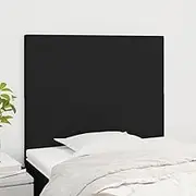 Bed Headboard Set of 2, Beds Head Frame Headboards 2 pcs Black 100x5x78/88 cm Fabric