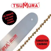 Ultimate Tsumura Bar & Tungsten Chain Combo 24" 3/8" .404" 063 suits STIHL D025