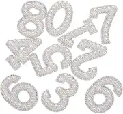 TOKIDNY 10 Pcs Faux Pearl Rhinestone Iron Patches Glitter Appliques for Clothing Easy DIY Decoration Sparkly Rhinestone Sew Patches for Fashion Projects