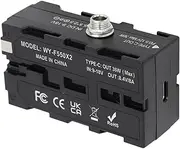 NP-F550 Dummy Battery, 9-18V AC Power Dummy Battery Safe DC Coupler Continuous Power Adapter, NP F570 Dummy Battery with DC Interface for DCRVX2100 for Atomos V Monitor Camera