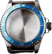 RUBUTZLGV Watch Case for NH35/36 Movement Acrylic Dome Crystal Blue Aluminum Bezel Ratchet 120 Clicks Watch Accessories 5ATM Watch case