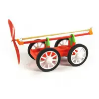 在飛比找蝦皮購物優惠-【小七】紅橡皮筋車 風力實驗車小車 手工技比賽車模 紅色橡皮