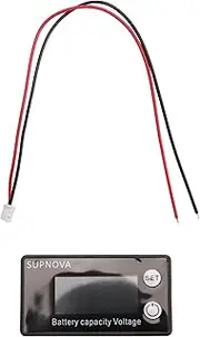 domoi Battery Capacity Indicator Voltage Gauge DC 8V-100V Lead Acid Lithium LiFePO4 Color Screen