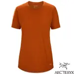 【ARCTERYX 始祖鳥】女 LANA 彈性短袖圓領防曬快乾排汗衣(美利奴混紡) X000007443-30801 咖啡棕