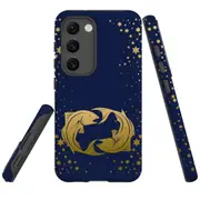 For Samsung Galaxy S23+ Plus Case Shielding Cover, Pisces Drawing
