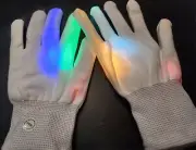 LED Light Up Gloves One Size Adult Flashing Rave Party Glowing Fun Christmas
