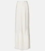 [Stella McCartney] Stella McCartney Fringed wide-leg pants AU 4 white