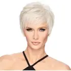 Short Pixie Cut Wigs Hair Short White Blonde Hairstyles Synthetic Wigs For Women