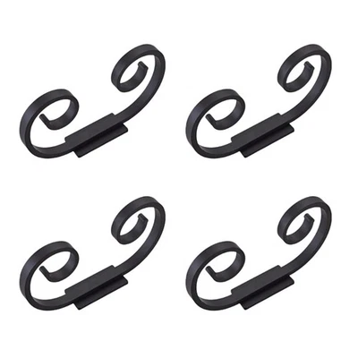 4Pcs Wall Mount Wine Glass Holder Practical Metal Stemwares Rack for Organizing