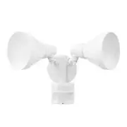 180° White Motion Security Sensor Outdoor 2-Head Dusk Dawn Security Flood Light
