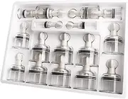 Vacuum Body Massage Cans 16 Cups Kit Twist Rotary Handle Suction Anti Cellulite Acupuncture Vacuum Cupping Cups