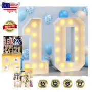 DIY Light Up Marquee Number 10 - Perfect for Birthdays & Anniversaries