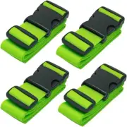 BlueCosto Luggage Straps for Suitcases Travel Belt One_Size, 4Pack_Green