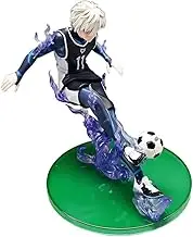 Nagi Seishiro Figure, Playing Soccer Nagi Seishiro Action Figures 18cm/7.1inch Anime Character Decor Statue Decoration Ornament Gifts