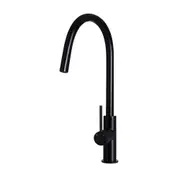 MEIR Piccola Round Pull Out Kitchen Mixer Tap - Dual Flow - Matte Black