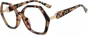[HDUBFY] Blocking Cat Eye Glasses Frame Women Eyeglasses for Ladies Frame