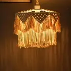 Macrame Lamp Shade Bohemian Nordic Handmade Woven Light Cover Chandelier