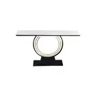Vittoria Round Frame Ceramic Console Table/Ceramic top/Zen/Hallway Table